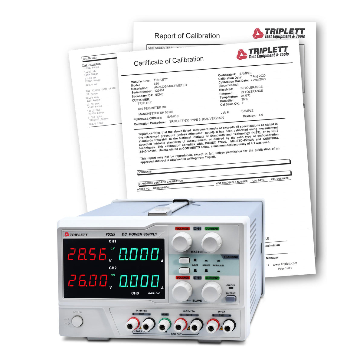 Triplett Test Equipment and Tools PS325-NIST - Banco (CA a CC) 115 ~ 230VCA