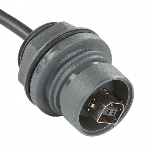 Bulgin PXP6043/B Buccaneer® 6000 Receptáculo hembra USB A a clavija de conexión rectangular de 5 pos 0.41' (125.0mm)