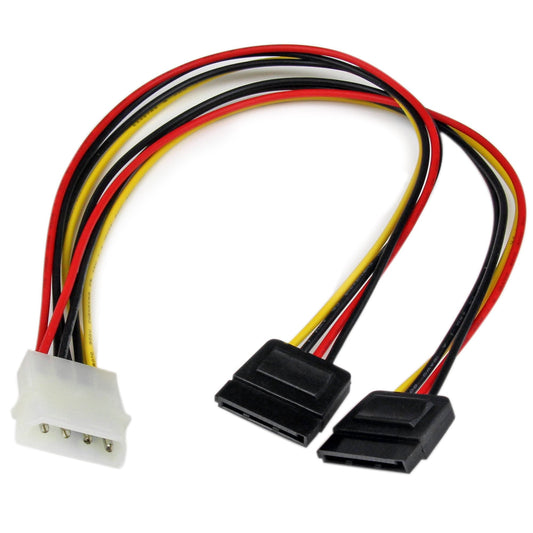 StarTech.com PYO2LP4SATA - Clavija rectangular de 04 pos a SATA hembra de 15 pos (2) 1.00' (304.8mm)