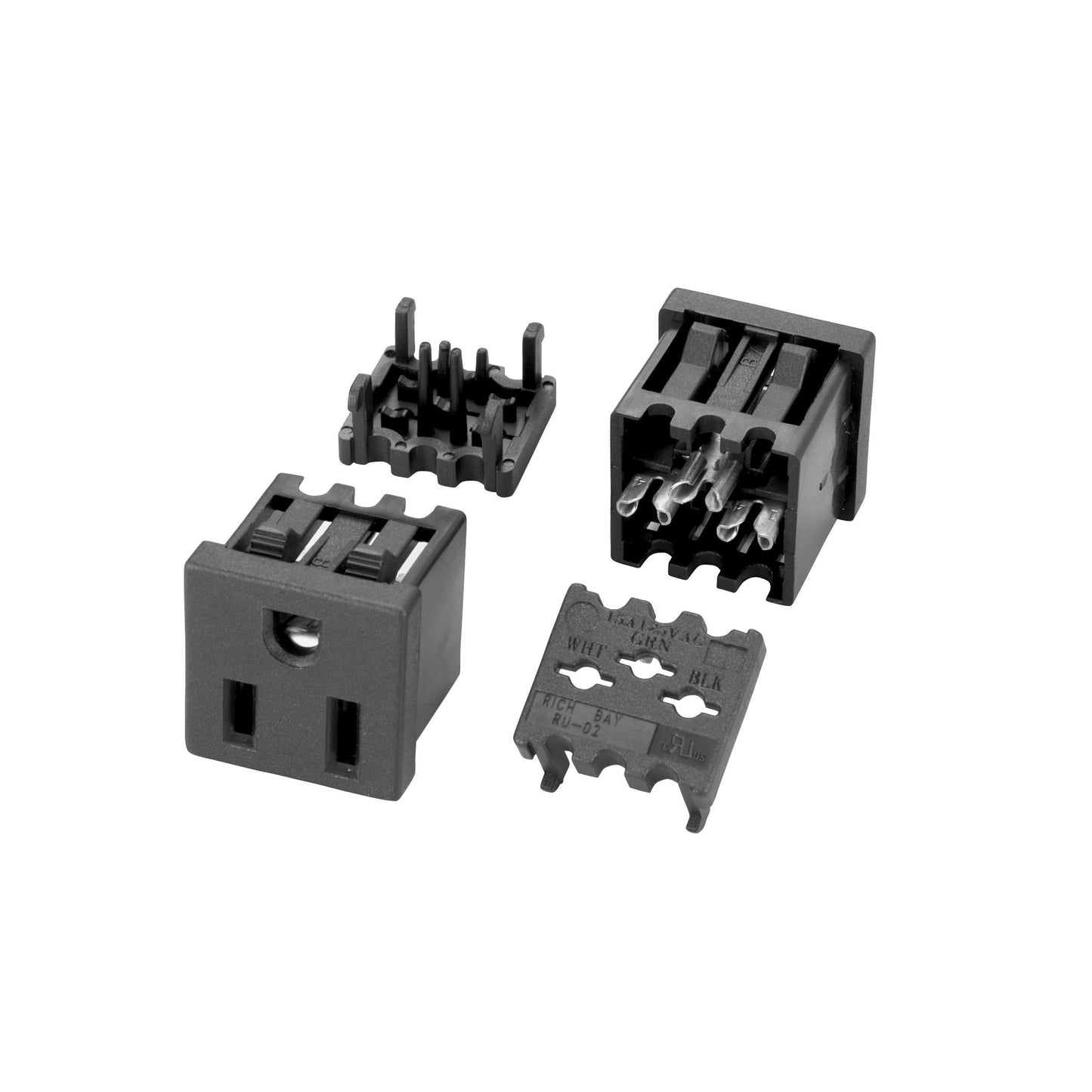Rich Bay RU-02-B04-14 - NEMA 5-15R Receptáculo, enchufes hembra 15A 125VCA