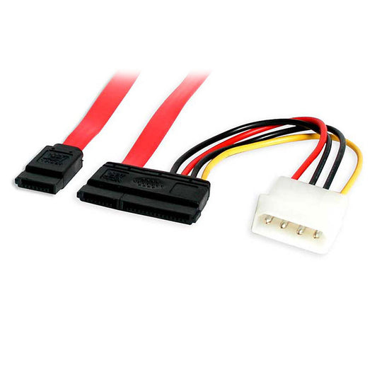 StarTech.com SATA18POW - SATA 22 pos hembra a SATA 7 pos hembra y rectangular 4 pos macho 1.50' (457.2mm)