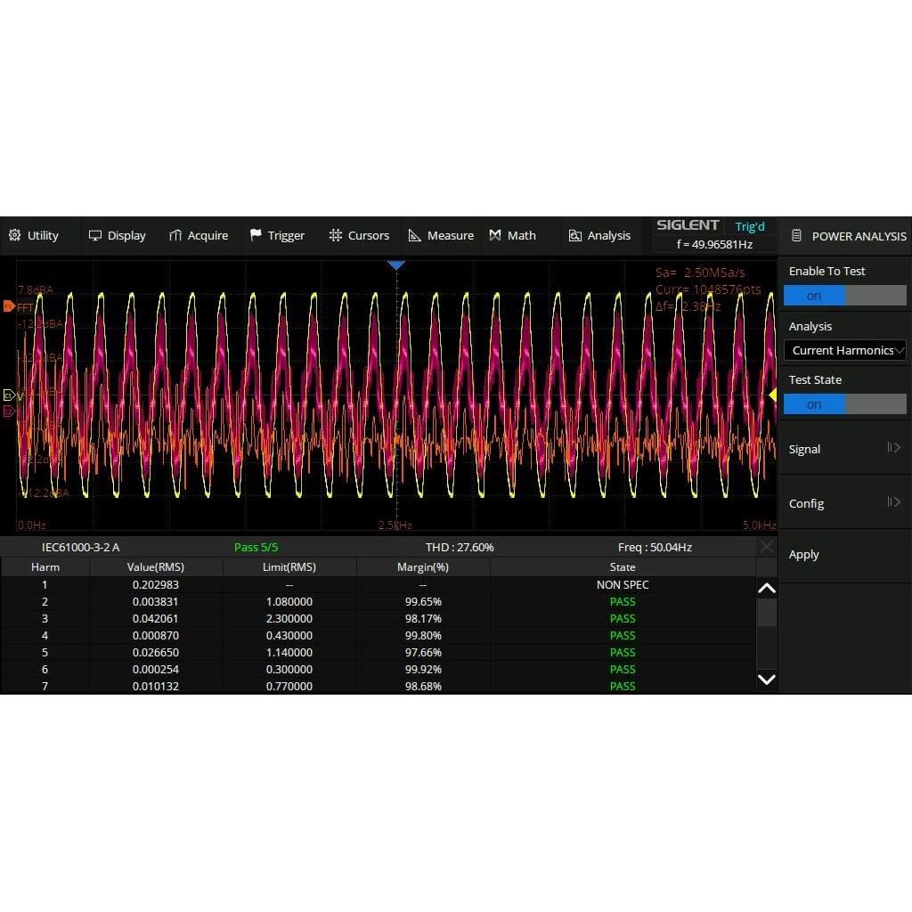 Siglent Technologies NA, Inc. SDS1000XHD-PA SDS 1000X HD Osciloscopio Software