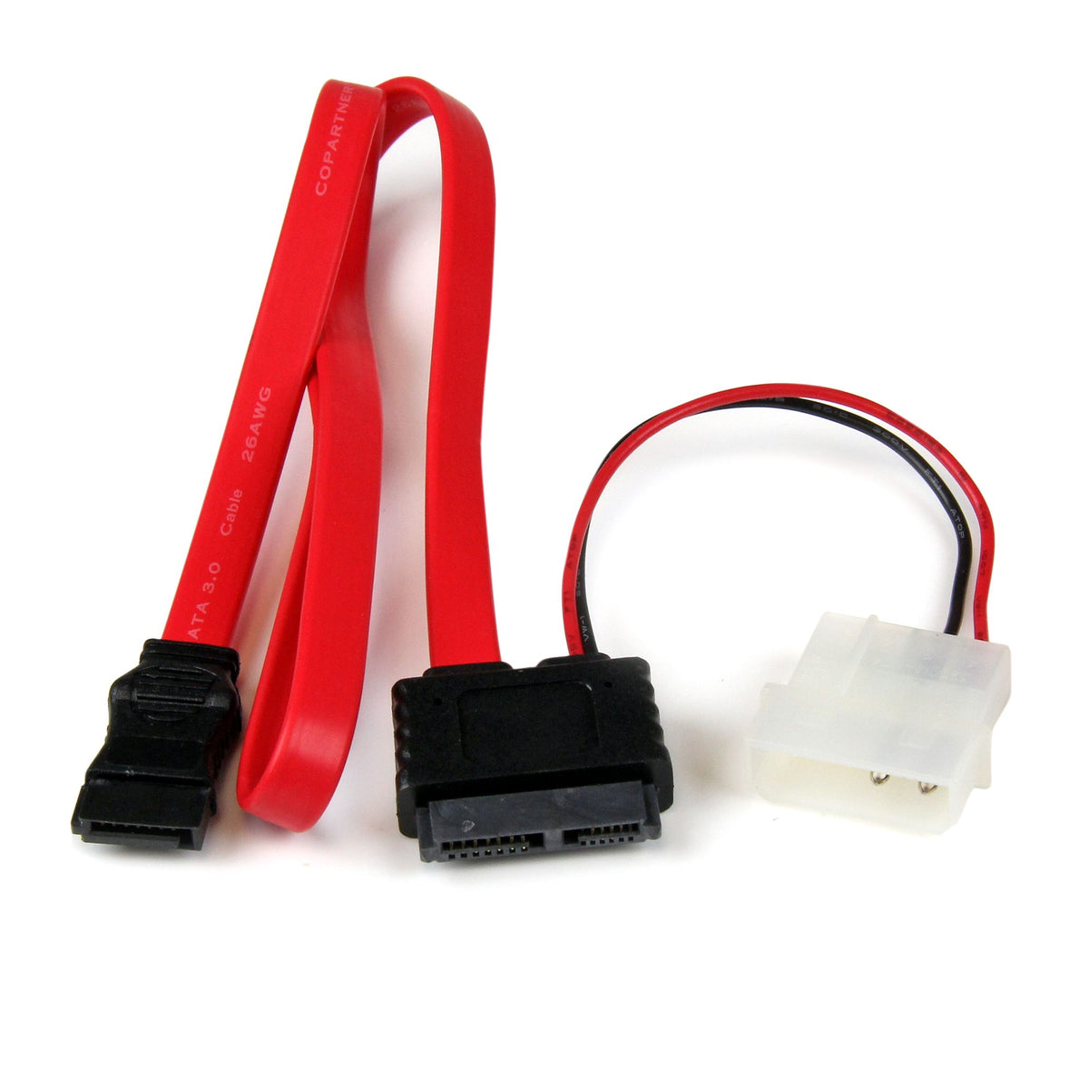 StarTech.com SLSATAF36 - SATA 13 pos hembra a SATA 7 pos hembra y rectangular 4 pos macho 3.00' (914.4mm)