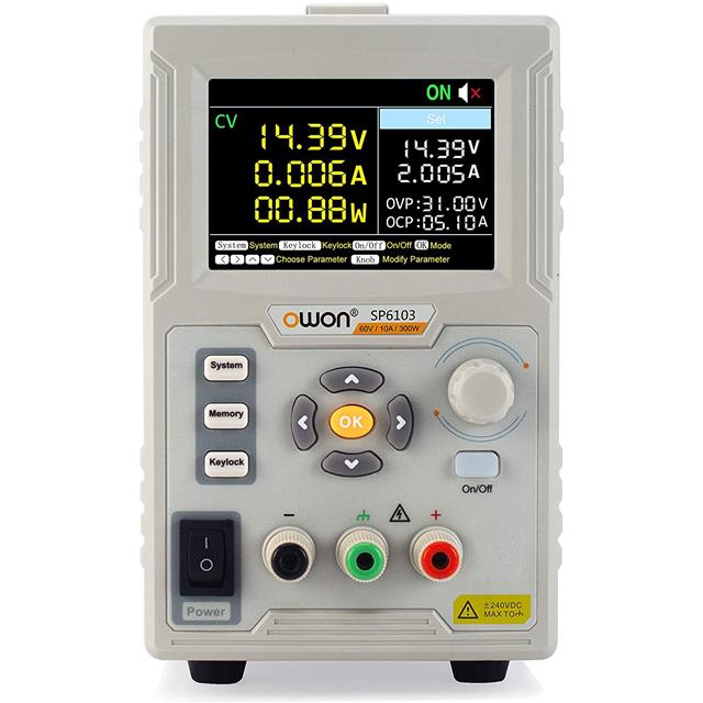 Owon Technology Lilliput Electronics (USA) Inc SP6103 - Banco (CA a CC) 100 ~ 120VCA, 200 ~ 240VCA