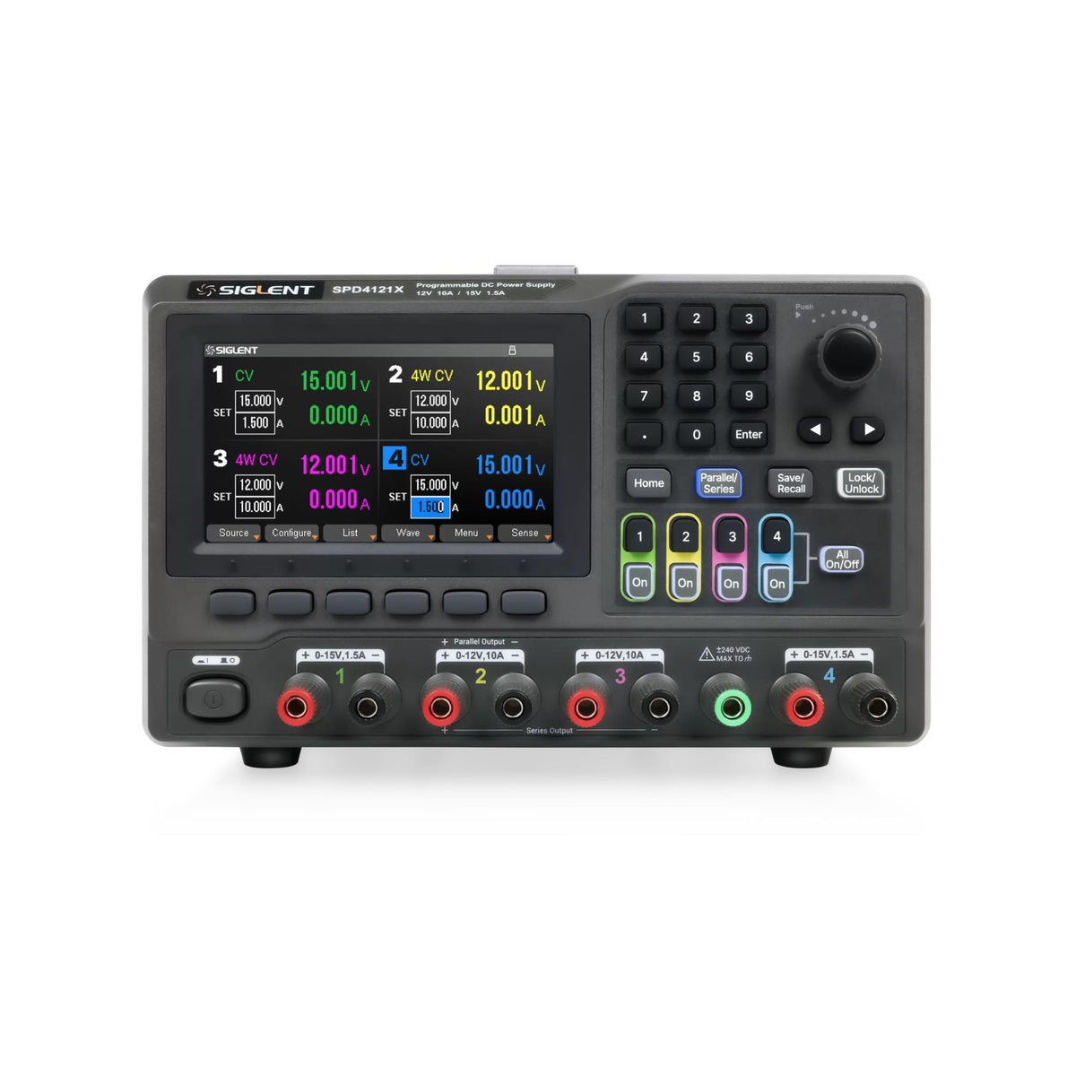 Siglent Technologies NA, Inc. SPD4121X SPD4000X Banco (CA a CC) 100 ~ 230VCA