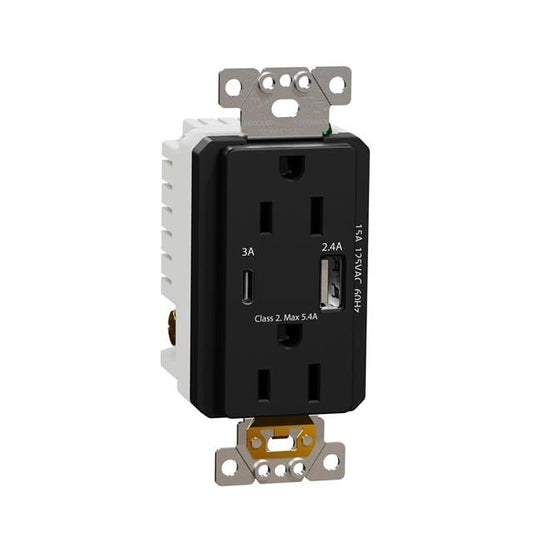 Schneider Electric SQR55153BK X - Receptáculo, toma hembra 15A 125V