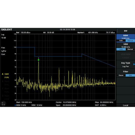 Siglent Technologies NA, Inc. EMI-SSA3000X - Analizador de espectros Software