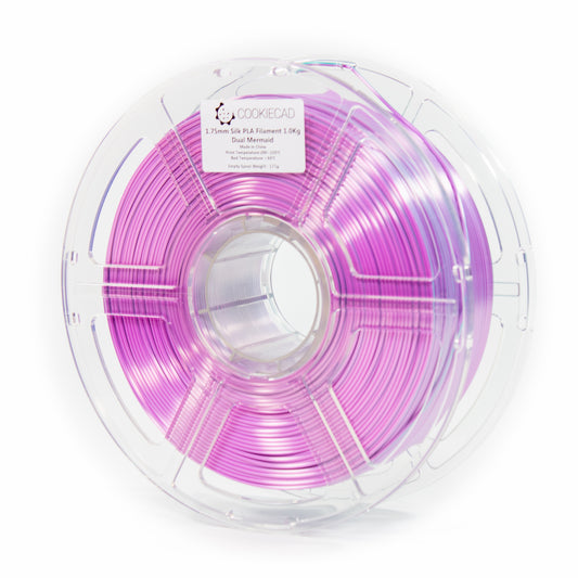 Cookiecad dual-silk-mermaid - PLA (polilactida) Doble sirena (coextrusión de seda morada y verde)