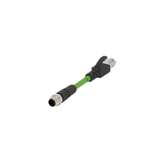 TE Connectivity AMP Connectors TCD1473A201-020 M12 D-Code Circular de 04 pos macho a RJ45, 8p4c 6.56' (2.00m)