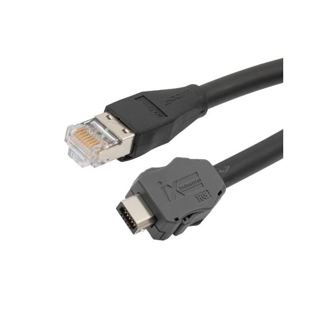 L-com TRGIX604EC-BLK-3M - Clavija de conexión IX para RJ45, 8p8c macho 9.84' (3.00m)