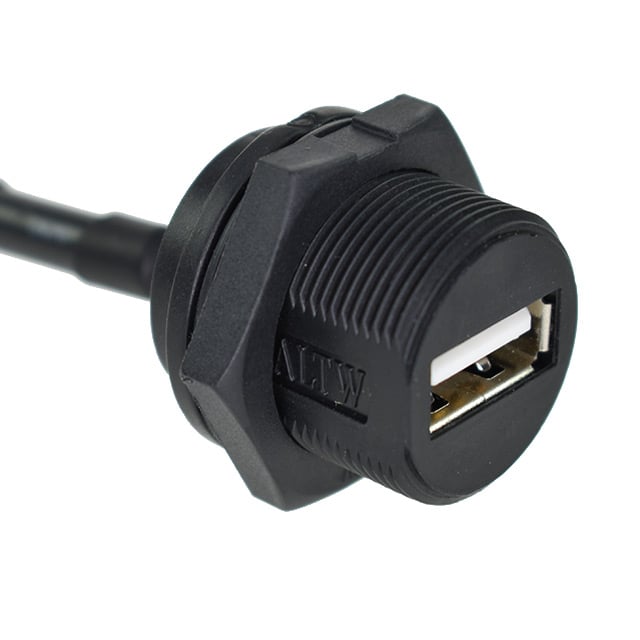 Amphenol LTW UA-20PMFP-SC8002 - Clavija de conexión rectangular de 05 pos a clavija de conexión USB A hembra 0.16' (50.0mm)