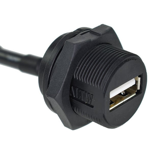 Amphenol LTW UA-20PMFP-SC8002 - Clavija de conexión rectangular de 05 pos a clavija de conexión USB A hembra 0.16' (50.0mm)