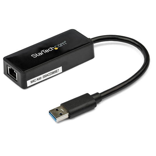 StarTech.com USB31000SPTB - Clavija de conexión macho USB A a enchufe USB A hembra y RJ45, 8p8c 0.51' (154.9mm)