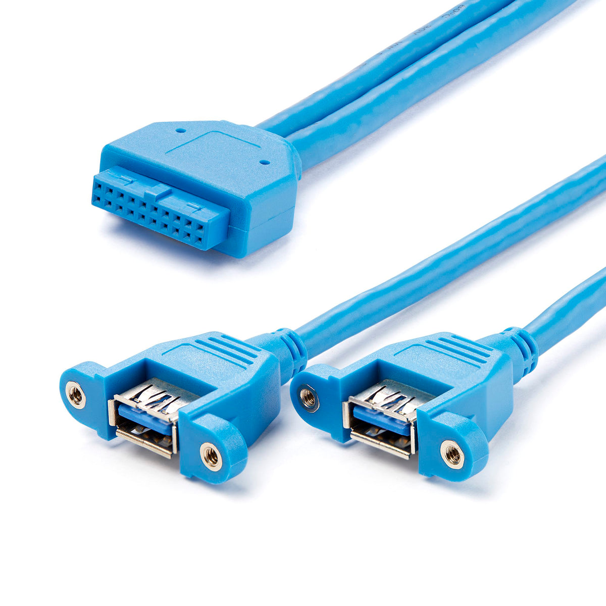 StarTech.com USB3SPNLAFHD - USB A hembra (2) a cabezal rectangular 20 pos 1.60' (487.7mm)