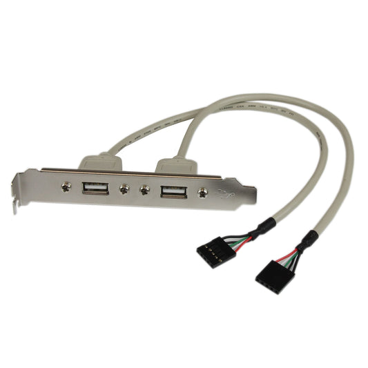 StarTech.com USBPLATE - Toma rectangular de 05 pos (2) a USB A macho (2) 0.93' (284.5mm)