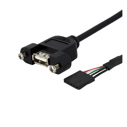StarTech.com USBPNLAFHD3 - Receptáculo hembra USB A a cabezal rectangular de 4 pos 3.00' (914.4mm)