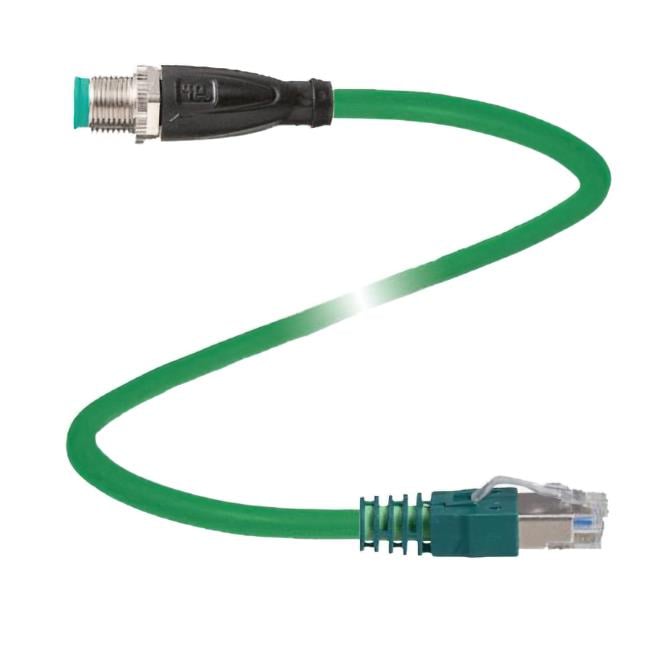 Pepperl+Fuchs, Inc. V1SD-G-GN2M-PUR-E1S-V45-G - Circular de 04 pos macho a RJ45, 8p4c 6.56' (2.00m)