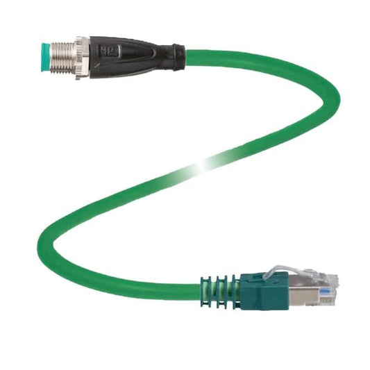 Pepperl+Fuchs, Inc. V1SD-G-GN2M-PUR-E1S-V45-G - Circular de 04 pos macho a RJ45, 8p4c 6.56' (2.00m)