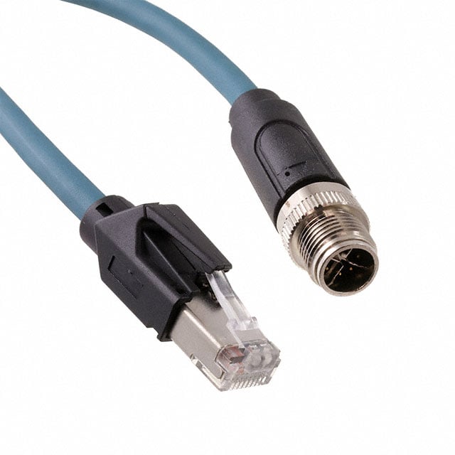 Bulgin PXPTPU12FBF08XRJ010PU Buccaneer® M12 Circular, hembra y de 08 pos a RJ45, 8p8c 3.28' (1.00m)