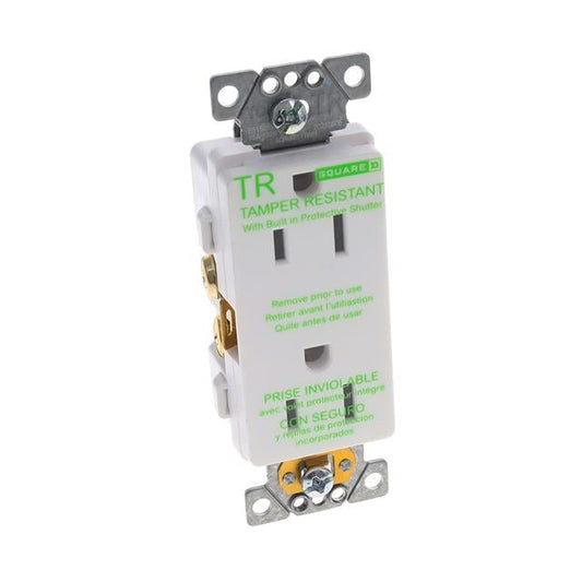 Schneider Electric SQR44111WH X NEMA 5-15R Receptáculo, enchufes hembra 15A 125V