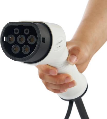 PRIMECOM 277/480 voltios trifásico AC 22kW cargador portátil EV con SAE J3068 (480V 32 amperios) (enchufe de 4 pines) ‎277-480V-3-Phase-AC-22kW