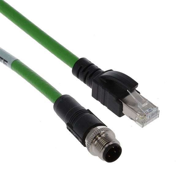 TE Connectivity AMP Connectors TCD14741111-005 M12 D-Code Circular de 04 pos macho a RJ45, 8p4c 16.40' (5.00m)