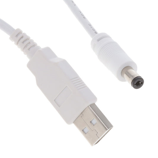 GlobTek, Inc. USBA1M8C10WH(R) - Conector tipo barril - 2.1mm DI, 5.5mm DE a clavija de conexión USB A 6.00' (1.83m)
