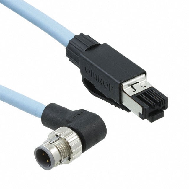 Omron Automation and Safety XS5W-T422-DMC-K XS5 Circular de 04 pos macho a RJ45, ángulo recto a RJ45, 8p4c 6.56' (2.00m)