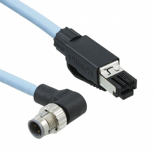Omron Automation and Safety XS5W-T422-DMC-K XS5 Circular de 04 pos macho a RJ45, ángulo recto a RJ45, 8p4c 6.56' (2.00m)