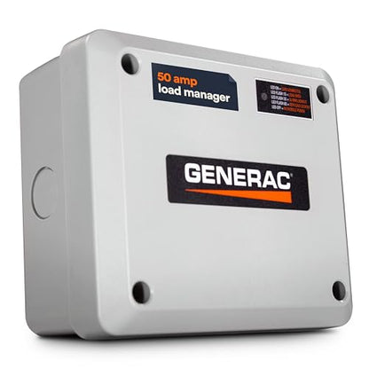 Generac 7000 Administrador de carga de 50 amperios - Priorización de carga eficiente y tecnología sin cables para una gestión confiable de la energía - Función de bloqueo y pantalla LED de estado para
