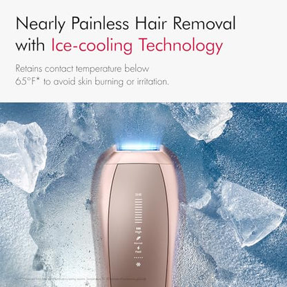 Ulike Depilación láser Air 10 IPL, regalos navideños para mujeres y hombres, contacto de enfriamiento de hielo de 65 °F, luces duales, sensor de piel y modo SHR* para una depilación casi indolora UI20 RE