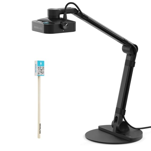 OKIOCAM X1 4K Ultra HD Cámara de documentos de modo dual y cámara web - Luz LED, micrófonos integrados, enfoque automático, formato A3 Ledger - Funciona con Zoom, Google Meet OBS, equipos -