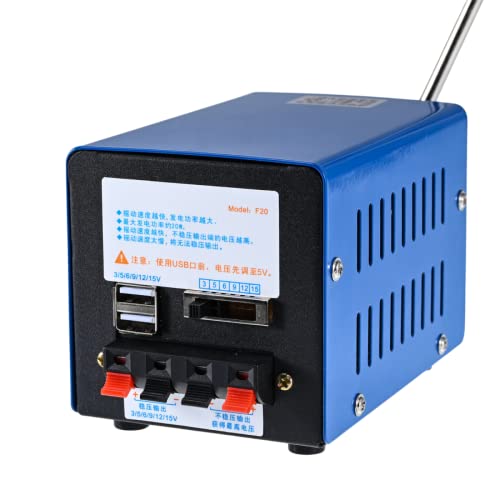 Fuente de alimentación manual del generador portátil de 20 W para acampar fuera de la red de emergencia de reserva de manivela cargador USB