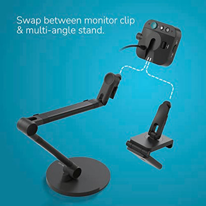 OKIOCAM X1 4K Ultra HD Cámara de documentos de modo dual y cámara web - Luz LED, micrófonos integrados, enfoque automático, formato A3 Ledger - Funciona con Zoom, Google Meet OBS, equipos -