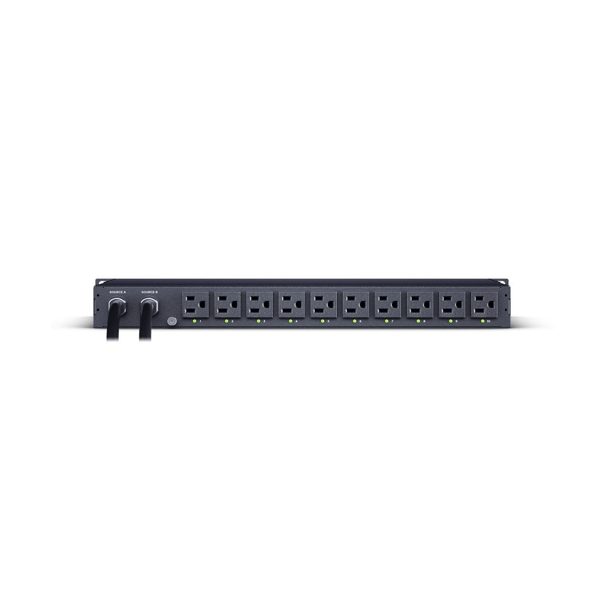 Unidad de distribución de energía conmutada ATS CyberPower PDU44001 de 10 tomas para montaje en rack de 1U