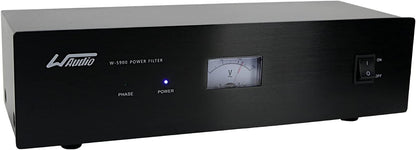Acondicionador de energía de ruido de CA - Purificador de red de audio y video Filtro de ruido Protector de sobretensiones con enchufes estándar de EE. UU. (plata)