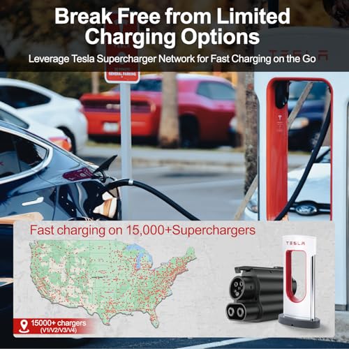 Unitek Tesla Supercharger a CCS Adaptador de carga, carga rápida máxima de 300 W, NACS DC a CCS1, adaptador de carga de vehículo eléctrico compatible con Tesla Supercharger a CCS Adaptador de carga, carga rápida máxima de 300 W, NACS DC a CCS1 #A-017