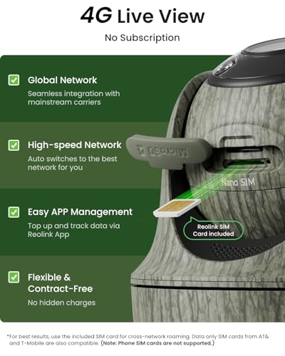 Reolink Go Ranger PT+SP Primera cámara de vigilancia para fauna silvestre 4K 4G LTE con visión panorámica de 360°. 4K 8MP Ultra HD Detección y reconocimiento de animales Alimentación por batería/solar Visión Nocturna sin brillo IP65