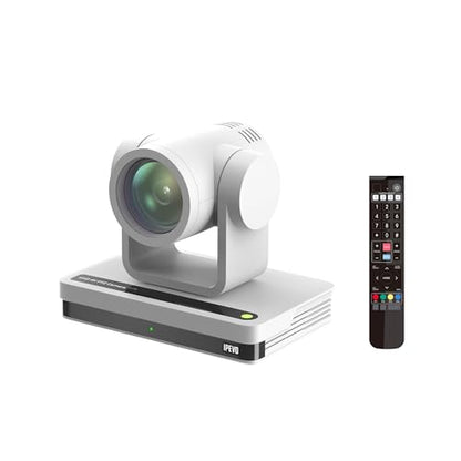 IPEVO Cámara VC-Z4K UHD 4K PTZ: CMOS HD de 1/2.8", Zoom óptico 12X, Seguimiento automático de AI, HDMI/USB-C, LAN, PoE. Ideal para educación, videoconferencias, Iglesia, transmisión en Vivo en