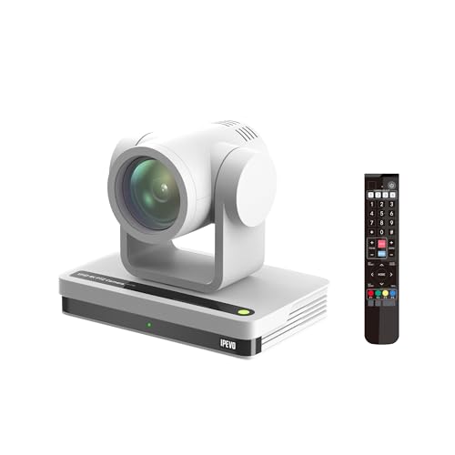 IPEVO Cámara VC-Z4K UHD 4K PTZ: CMOS HD de 1/2.8", Zoom óptico 12X, Seguimiento automático de AI, HDMI/USB-C, LAN, PoE. Ideal para educación, videoconferencias, Iglesia, transmisión en Vivo en