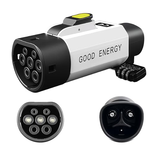 Adaptador de Carga Tesla NACS a Tipo 2 para Autos eléctricos, Conector 32A, PC+ABS Resistente, Compacto y Seguro, Compatible con Estaciones Tesla