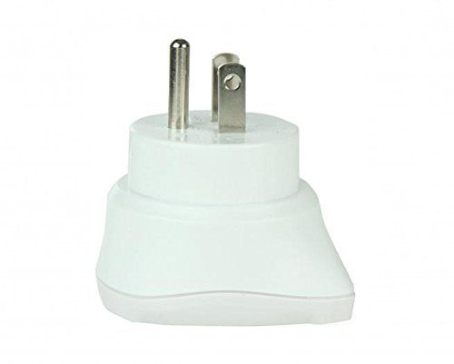 Skross Europe to USA - Adaptador para Enchufe (Tipo B, Tipo F, 100-240 V, 10 A, Blanco, 1650 W)