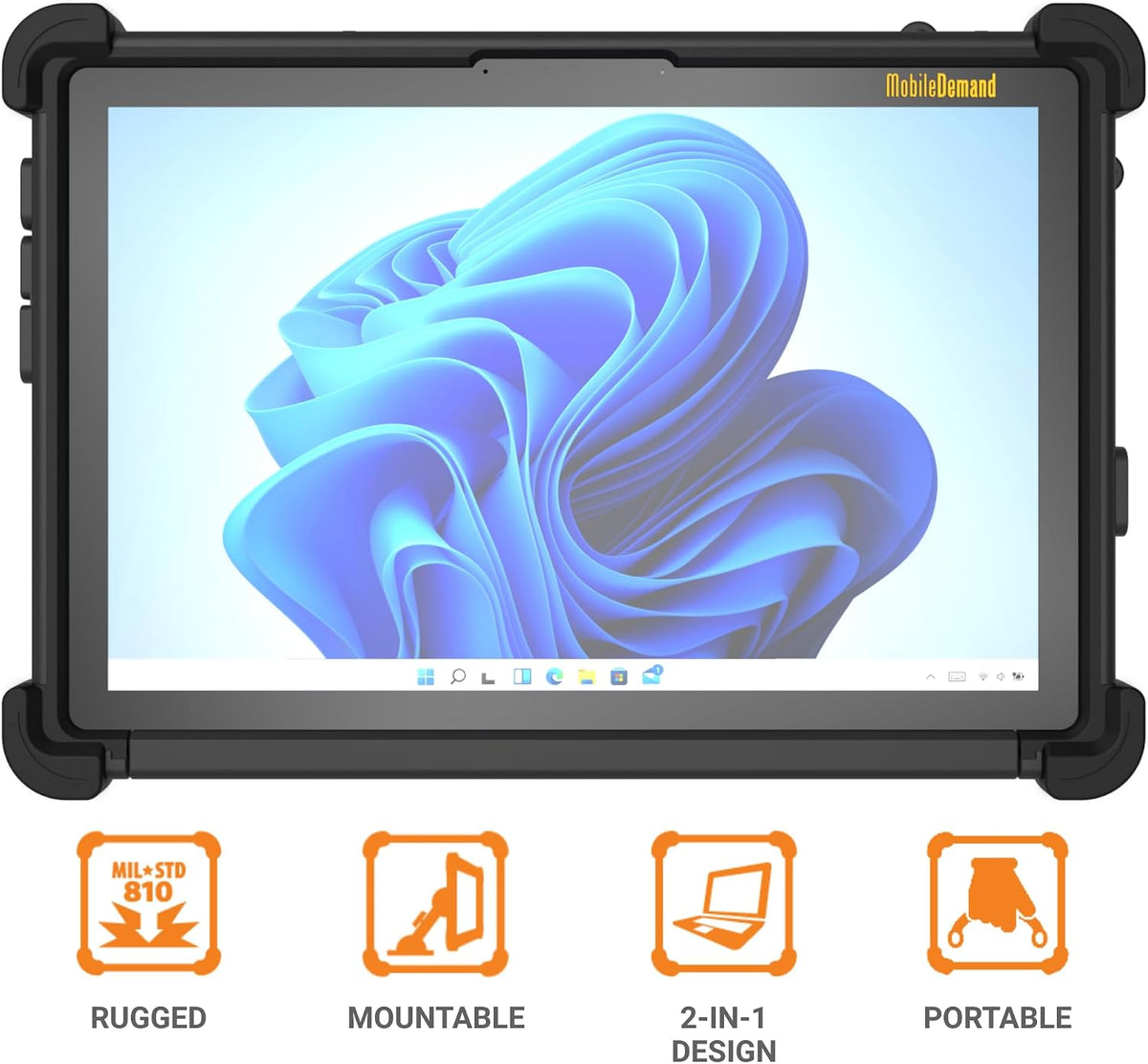 Flex 10D Rugged Tablet - 10.1" IPS Display, Intel N150 Quad Core, 8GB RAM, 128GB SSD, Windows 11 Pro, Wi-Fi 6, MIL-STD-810H, Vehicle Mountable 2-in-1 PC for Field Work