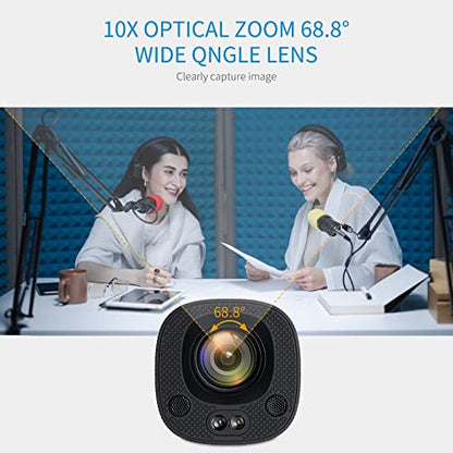 FEELWORLD HV10X Cámara de transmisión en vivo profesional Full HD 1080P 60fps USB3.0 HDMI con zoom óptico 10X Micrófono de enfoque automático Soporte Control remoto