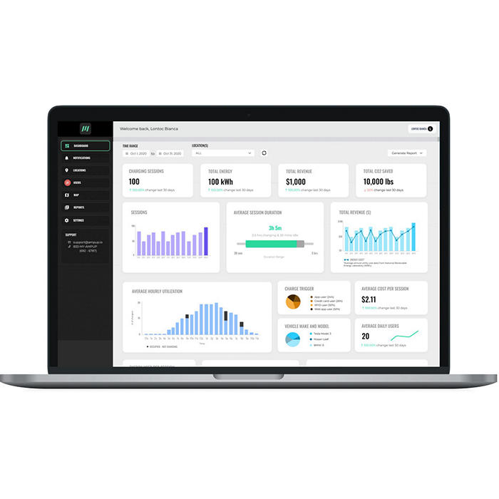 Leviton EV80S - Estación de carga para vehículos eléctricos de nivel 2 de 80 amperios - Leviton EV80S-000-000