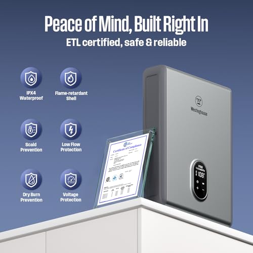 Westinghouse ET027CA0G Uso de toda la casa de Wifi eléctrico 27kW 240V del calentador
