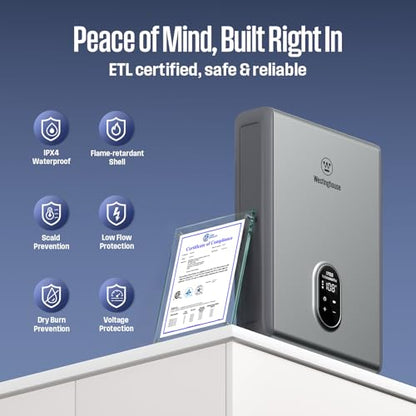 Westinghouse ET027CA0G Uso de toda la casa de Wifi eléctrico 27kW 240V del calentador