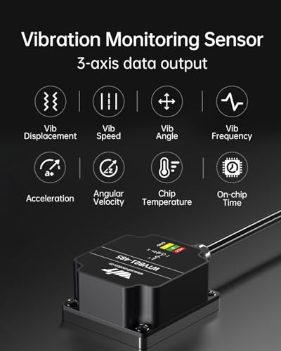 WITMOTION - [RS485 Modbus Sensor de Vibración] WTVB01-485 IP68 Transductor impermeable Ar-Duino, 3-Axis Aceleración Velocidad Angular Vibración (Complitude+Frecuencia+Desplazamiento+Velocidad) Detector, Módulo