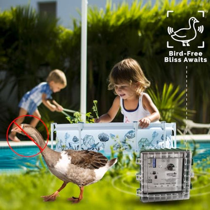 Bird-X Ultrason X, REPELENTE DE AVES ULTRASONICO cobertura 3600 pies cuadrados 4 ALTAVOCES