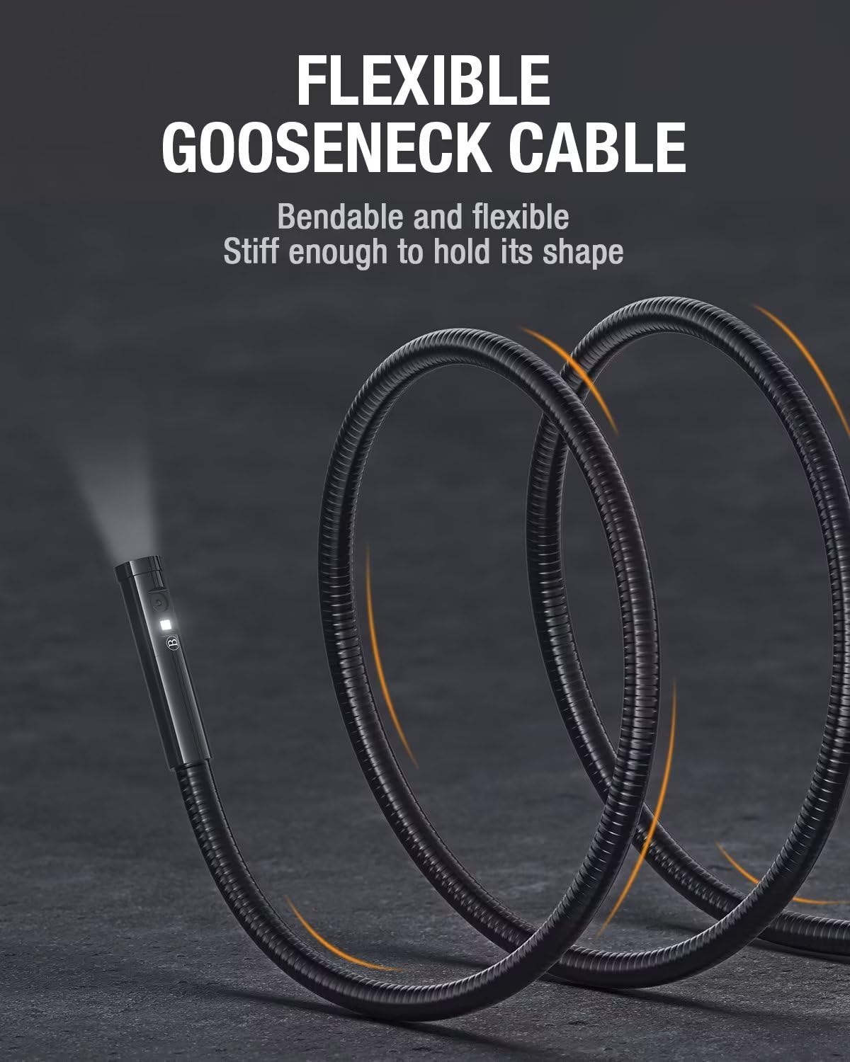 Cámara de inspección, boroscopio Teslong de triple lente con pantalla dividida IPS de 6 pulgadas, cámara endoscopio WiFi con luz IP67, impermeable, flexible, cámara de alcance - NTS600